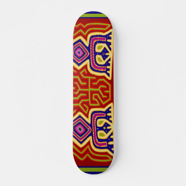 Kuna Indian Ancestral Spirit Skateboard (Anverso )