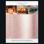 Kundenspezifischer Foto PreisListen Salon Flyer<br><div class="desc">Kundenspezifischer Foto - Preishear - Volante. Personalisiere dein Produkt en Minuten. Über "weiteres personalisieren" können Schriftart,  Schriftgröße,  Position und die Farbe geändert werden. Perfekt für Fotografen; Wellness,  Masaje,  Beauty und alle anderen Serviceleistungen.</div>