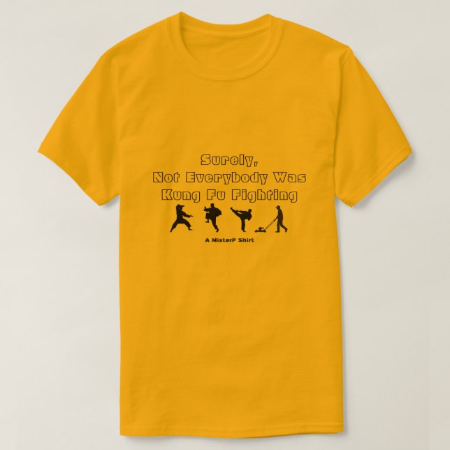 Kung Fu luchando - Una camiseta del señor (Diseño del anverso)