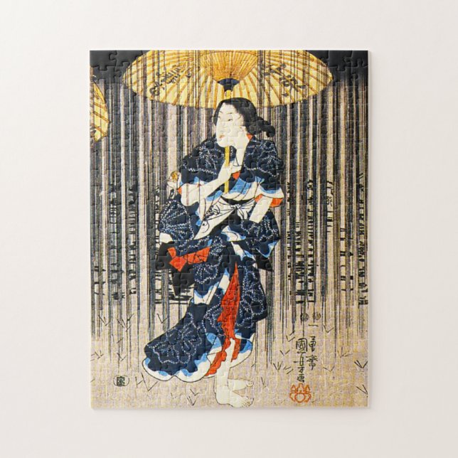 Kuniyoshi tres mujeres con rompecabezas de los (Vertical)