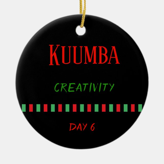 Kuumba - Día 6 de Kwanzaa| Ornamento (Frente)