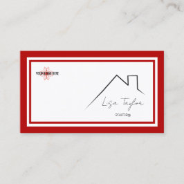 KW Colores Doble Tarjeta de Negocio Roja