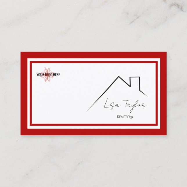 KW Colores Doble Tarjeta de Negocio Roja (Anverso)