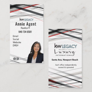 KW Legacy diseños de tarjetas de presentación con