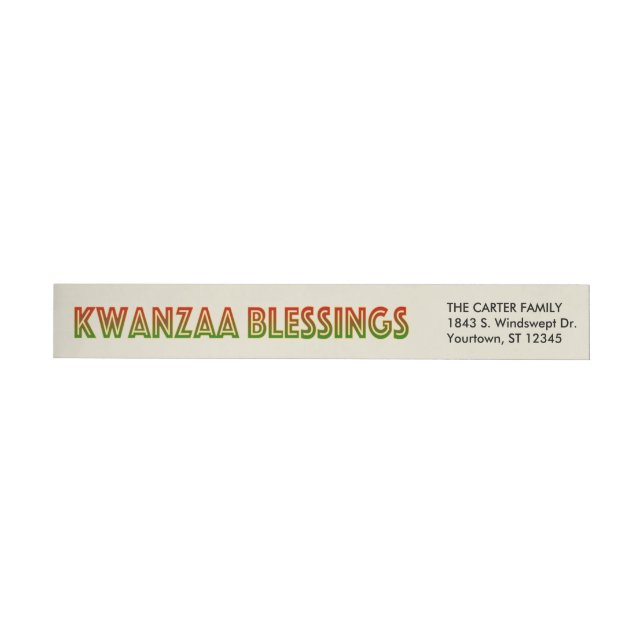 Kwanzaa Blessings | Dirección de devolución (Individual)