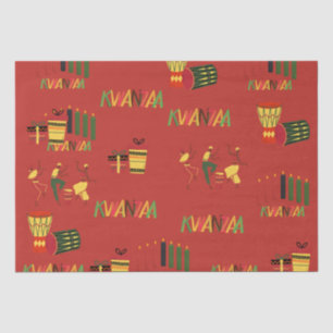 Kwanzaa Celebración Papel envuelto en historia neg