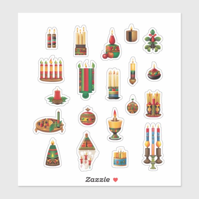 Kwanzaa diseña Pegatinas de vinilo de corte Person (Hoja)