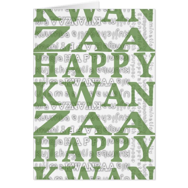 Kwanzaa feliz moderna (Frente)