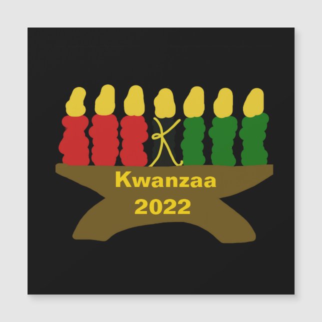 Kwanzaa Kinara Candles Magnet (Anverso)