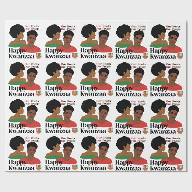Kwanzaa Nuestra raíz nuestro papel de envolver a n (Superficie plana)