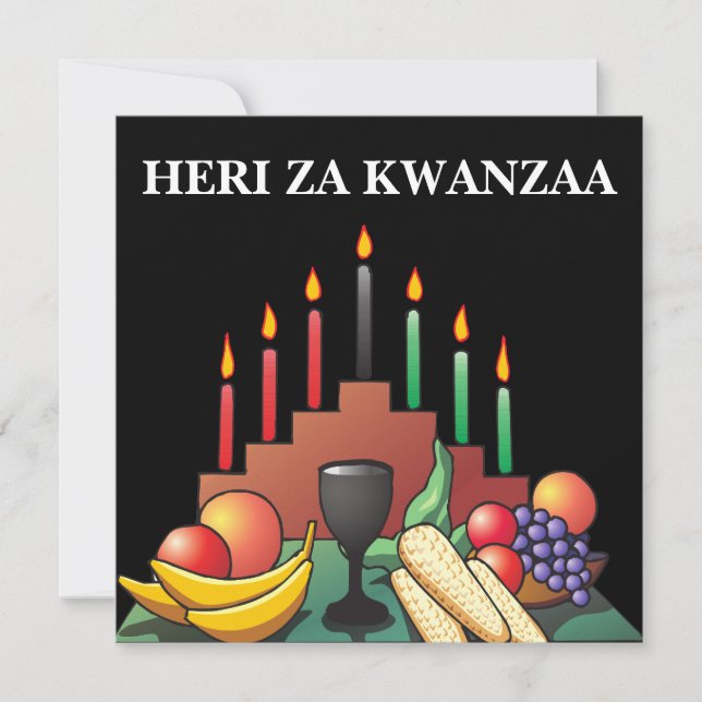 Kwanzaa Tarjeta de felicitación plana (Anverso)
