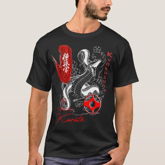 Kyokushin Corazón de la camiseta de Karate Budo (Anverso)