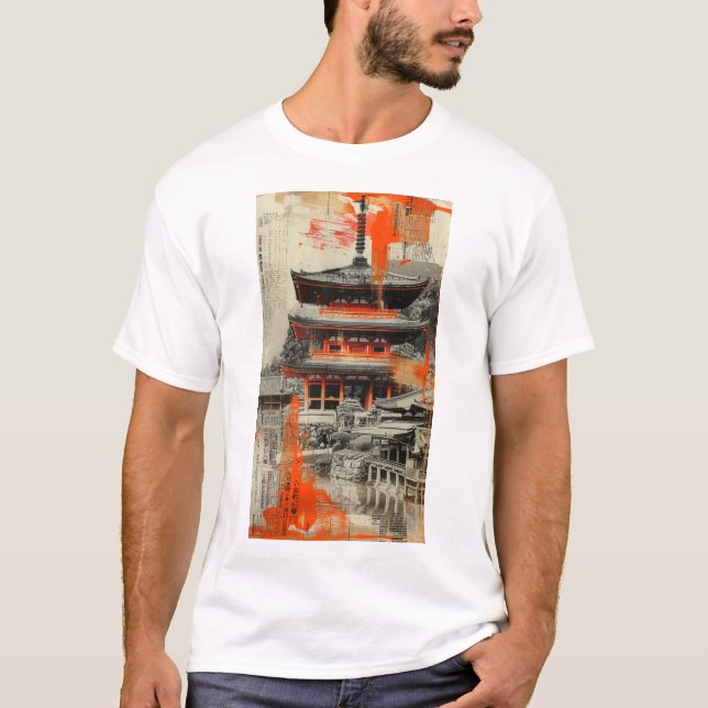 Kyoto Fusion - Camiseta de arte tradicional japone (Anverso)
