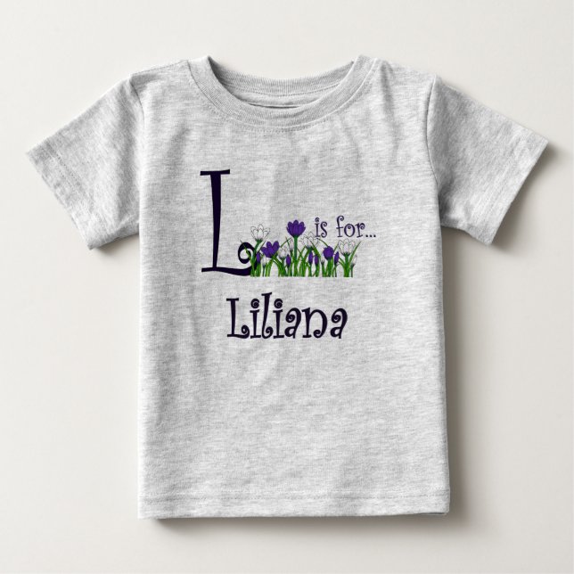 L es para la camiseta Liliana Cute Spring Flowers (Anverso)