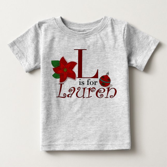 L es para Lauren, la primera camiseta navideña de  (Anverso)
