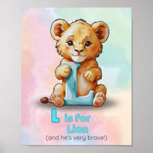 L es para León – Impresión de alfabeto para guarde