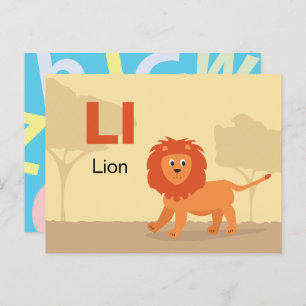 L es para León - Tarjeta Flash Alphabet