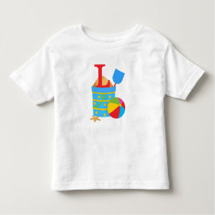 L inicial - Camiseta Toddler Fine Jersey