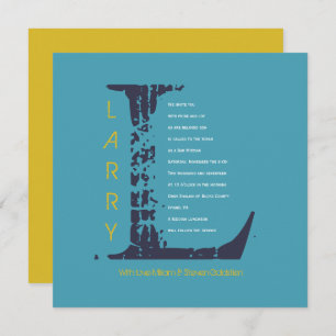 L invitación inicial de Mitzvah de la barra del