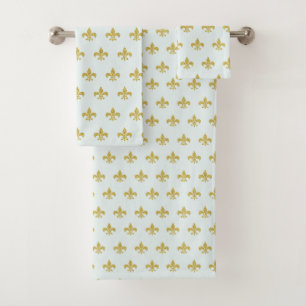 ¡L@@K! - Patrón Aqua Gold Fleur de Lis