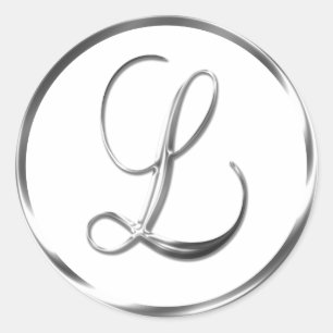 L Monograma Sobre Plata Faux O Sello Favorito