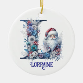 L Nombre Ornamento de Navidad