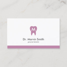 L Púrpura Dentista Monograma Dental dental Cita