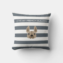 ¡L♡VE MI BULLDOG FRANCÉS! ALMOHADA DECORATIVA