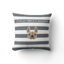 ¡L♡VE MI BULLDOG FRANCÉS! ALMOHADA DECORATIVA