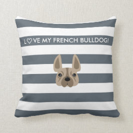 ¡L♡VE MI BULLDOG FRANCÉS! ALMOHADA DECORATIVA