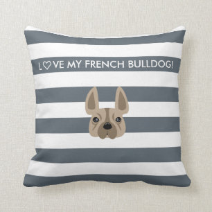 ¡L♡VE MI BULLDOG FRANCÉS! ALMOHADA DECORATIVA
