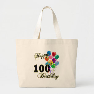 La 100a bolsa de asas feliz del cumpleaños