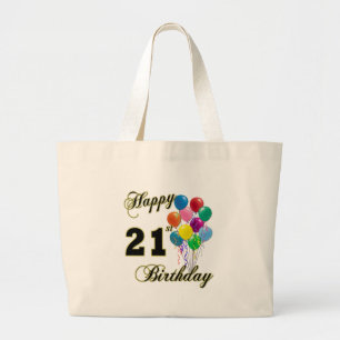 La 21ra bolsa de asas feliz del cumpleaños con lo