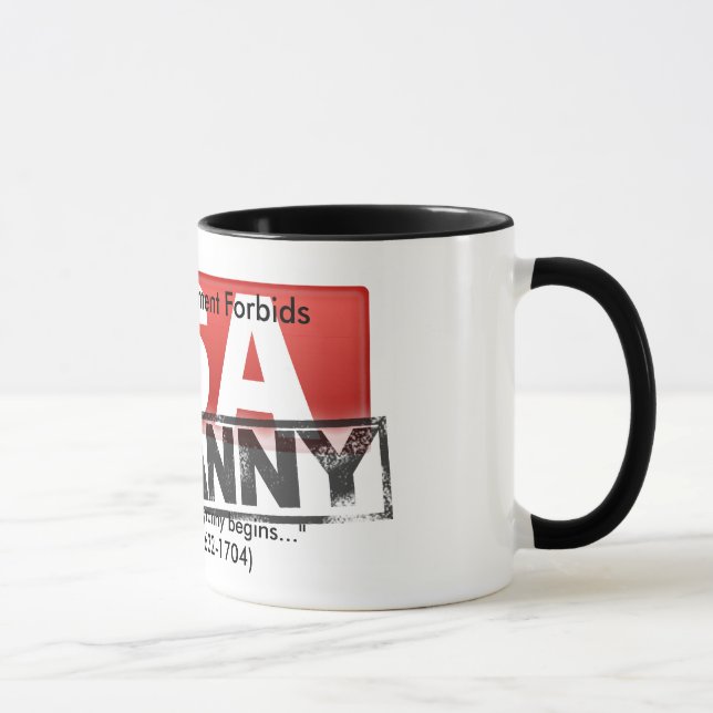 La 4ta enmienda prohíbe la taza de la tiranía de (Derecha)