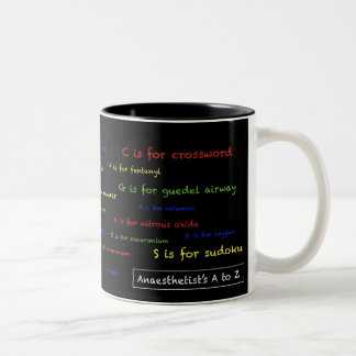 La A del Anaesthetist a taza de Z - negro