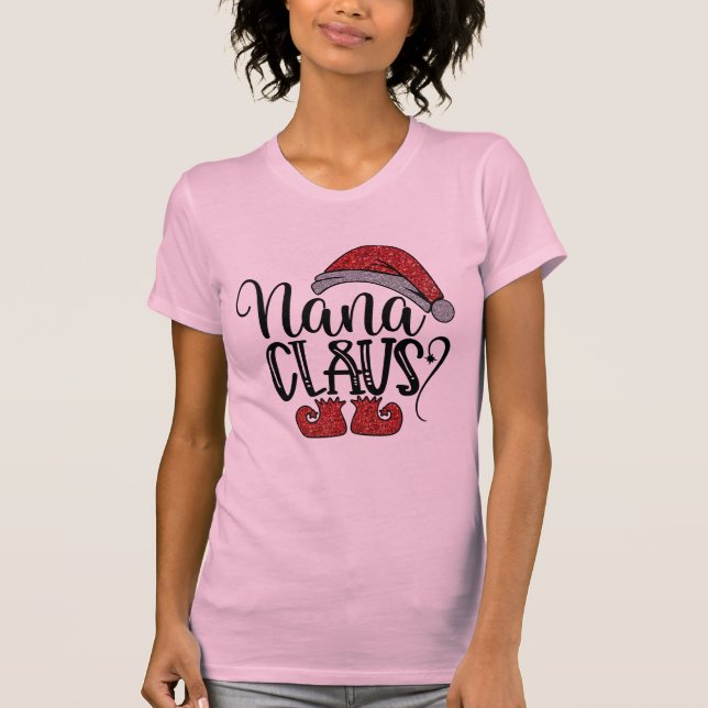 la abuela Cláusula Nana divertida camiseta de los  (Anverso)