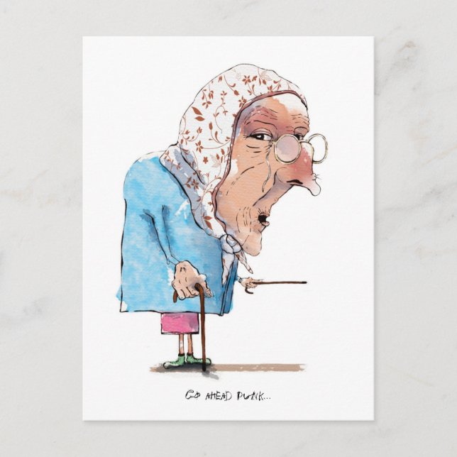 ¡La abuela consigue una postal loca! (Anverso)