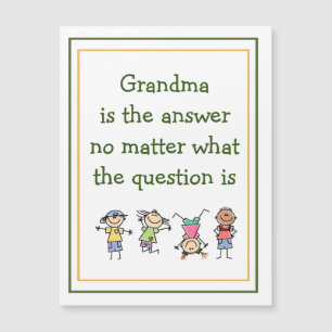 La abuela es la respuesta a la cita de los niños d