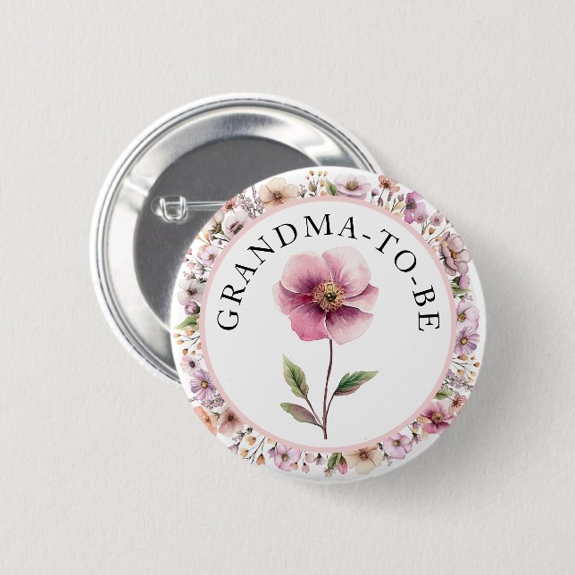 La abuela rosa floral será el botón - Dusty Wildfl (Anverso y reverso)