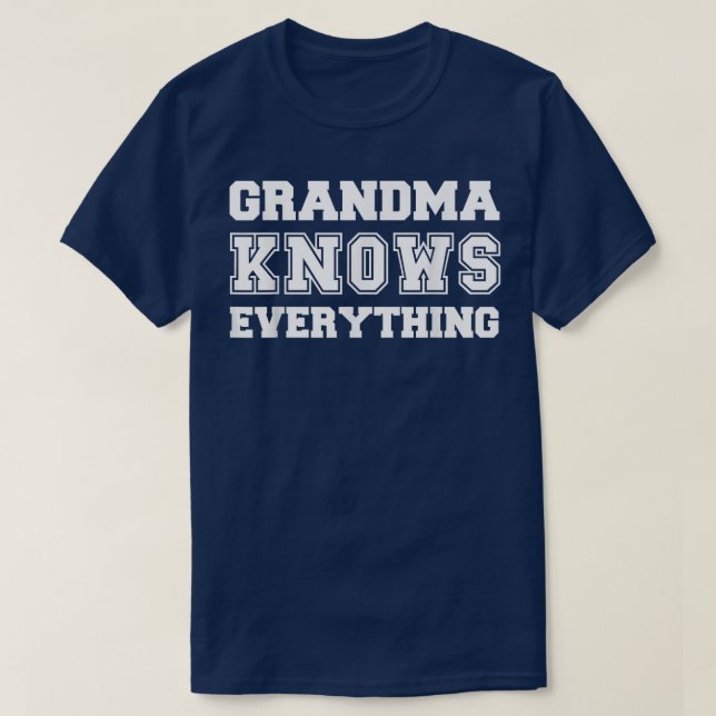 La abuela sabe todo lo que la camiseta (Diseño del anverso)
