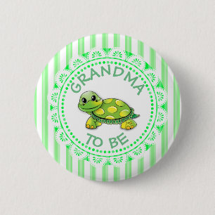La abuela será tema de tortuga botón Baby Shower