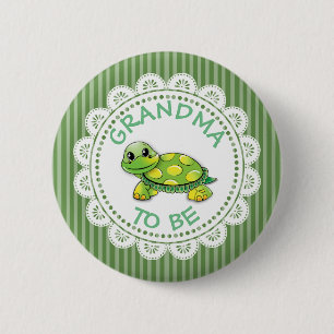 La abuela será tema de tortuga botón Baby Shower