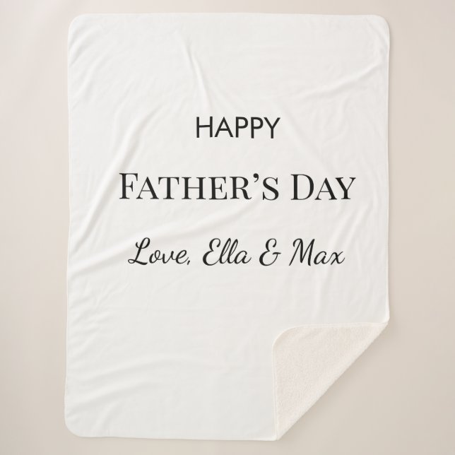 La acogedora manta del día del padre (Anverso)