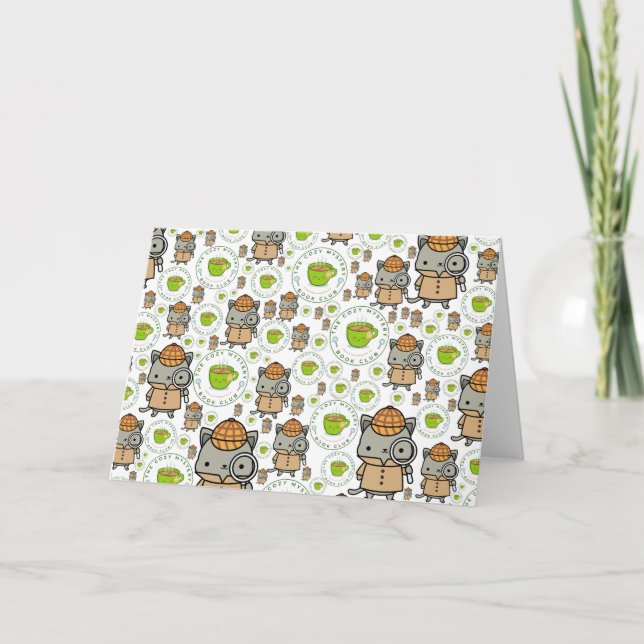 La acogedora tarjeta club de libros misteriosos (Anverso)