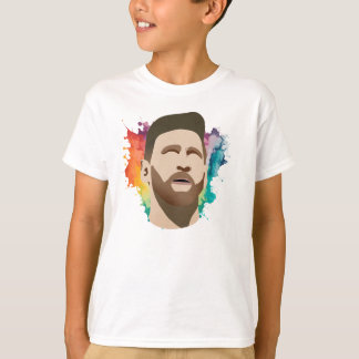 La acuarela arcoiris de Messi - camiseta para niño