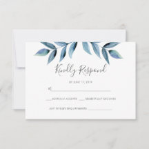 La acuarela azul oscuro deja tarjetas RSVP
