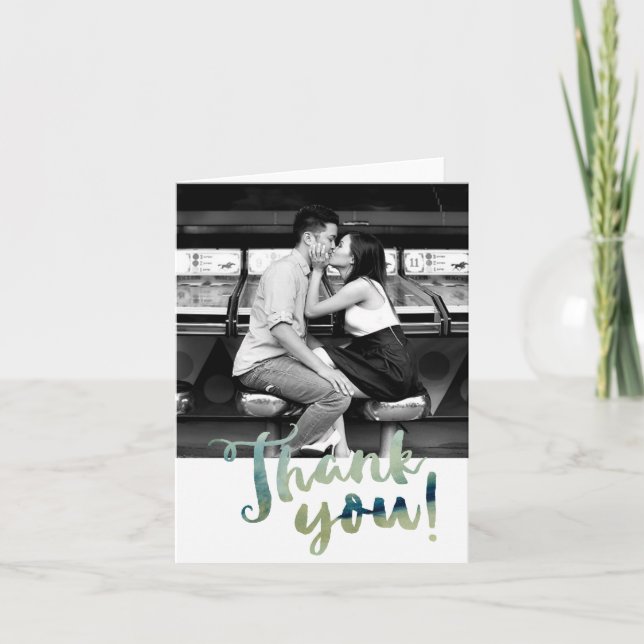 La acuarela de la foto le agradece tarjeta (Anverso)