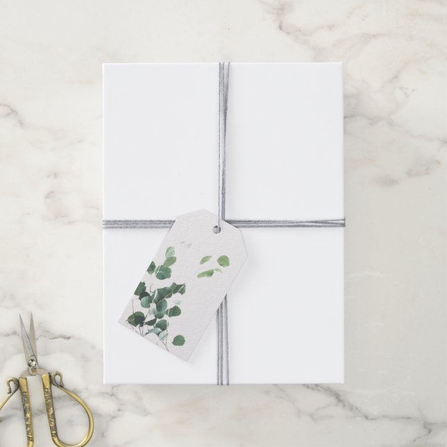 La acuarela deja la etiqueta de favor de boda (Con cuerda)