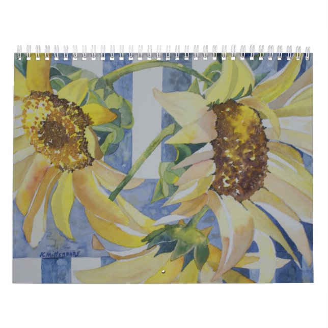 La acuarela florece el calendario (Tapa)
