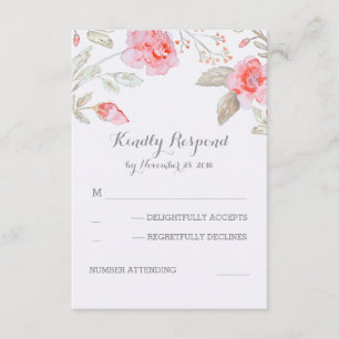 La acuarela linda florece casando las tarjetas de